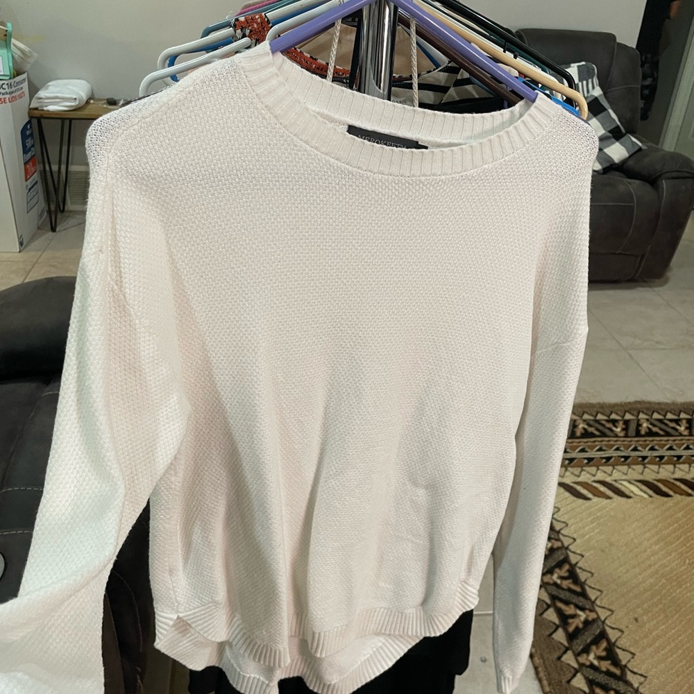 MEROKEETY White  Sweater
